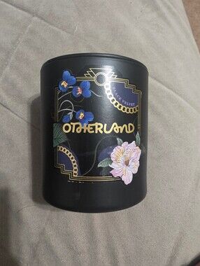 Otherland Black Velvet Decorative Candle - Black with Floral Accents